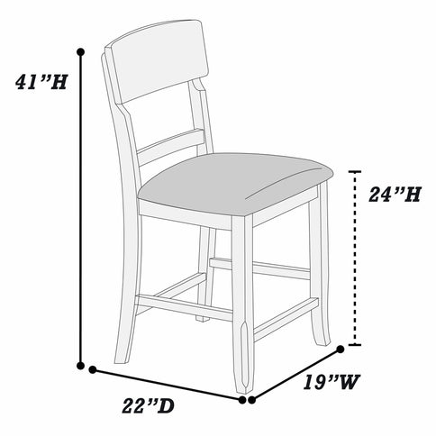 Ladder Back Dining Chairs (Set of 2)