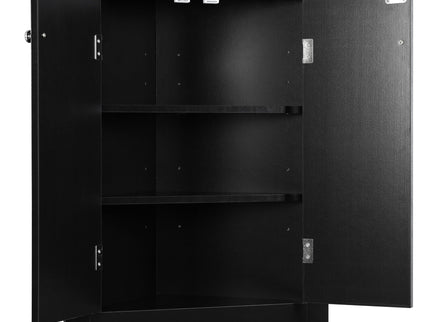 Triangle Bathroom Storage Cabinet With Adjustable Shelves, Freestanding Floor Cabinet For Home Kitchen