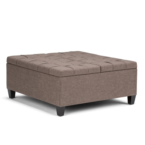 Harrison - Coffee Table Storage Ottoman - Tanners Brown