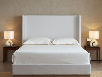 Hosford - Minimalist Upholstered Wingback Bed