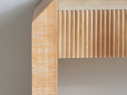 Rustic Modern Console Table With Drawer Storage - Natural Wood