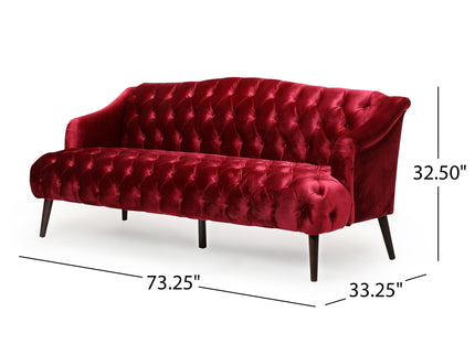 Comfy 3 Seat Sofa With Wooden Legs, For Living Room And Study