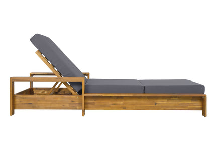 Chaise Lounge With 3 Fold Cushion Set, 3 Position Adjustable Backrest