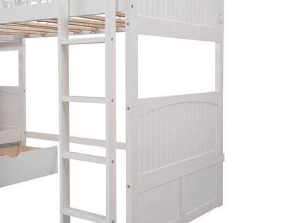Bunk Bed With Loft And 2 Drawers