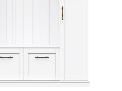 Hall Tree With 4 Side Cabinets