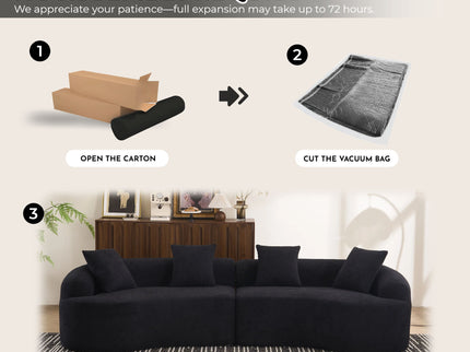 4 Seater Sofa With Fabric, 30D, 60 Hardness Full Sponge, 4 Pillow For Living Room, Home Furniture Sleeper Sectional Sofa For Apartment