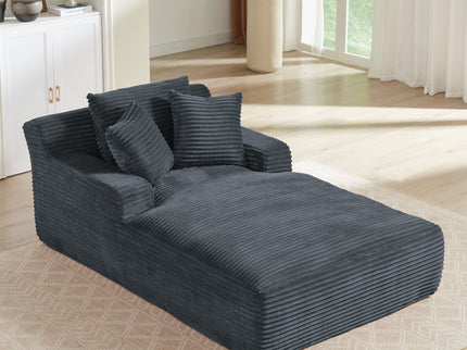 Oversized Chaise Lounge Chair Indoor For Living Room - Dark Gray