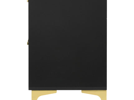 2 Drawer Rectangular Nightstand - Black