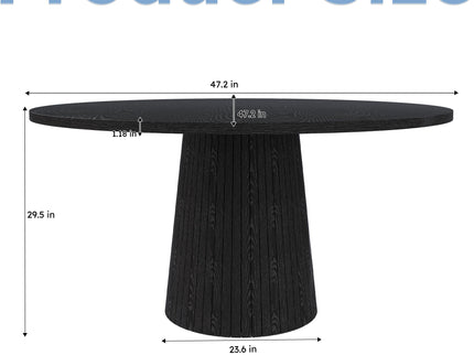 Round Dining Table With Strip Base