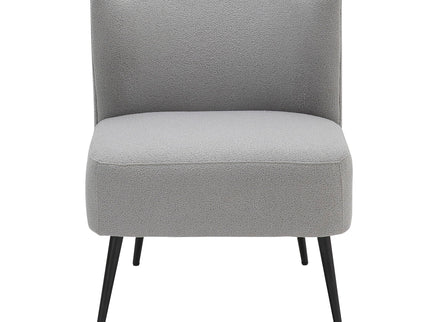Fran - Contemporary Slipper Chair - Black / Light Gray