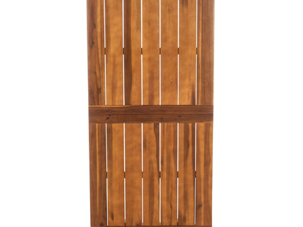 Della - Modern Industrial Dining Table With Acacia Wood Top - Teak