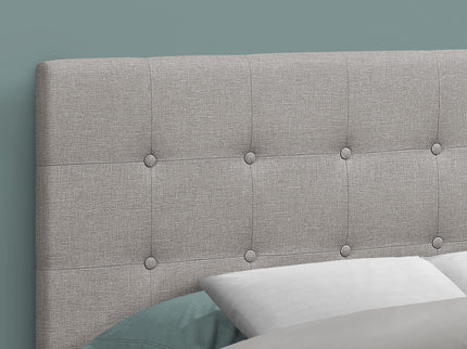 Full Size Bed Headboard Only, Upholstered, Transitional - Gray