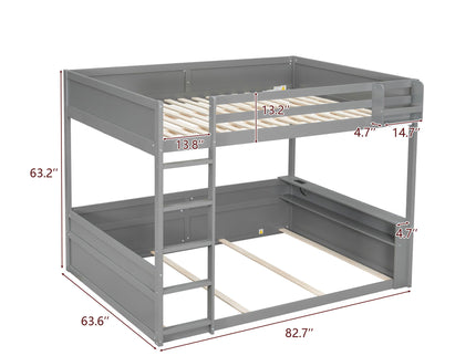 Bunk Bed With Built In Shelves, Storage Box, LED Light And USB Charging Station