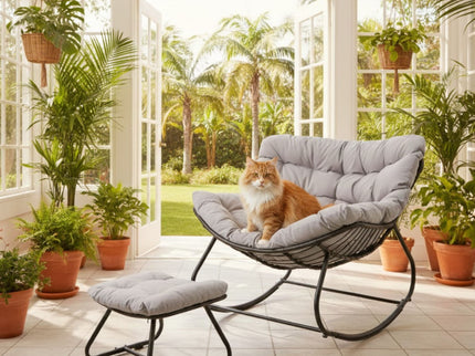 Egg Rocking Chair With Ottoman