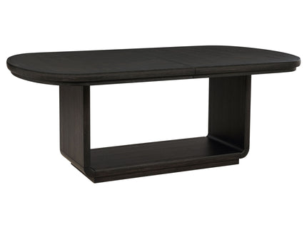 Bangor - Extension Dining Table With Pedestal Base - Black
