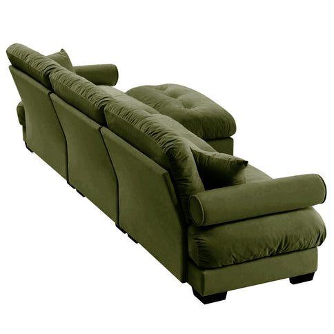 Super Comfort Oversized Modular Sectional Sofa With Movable Ottoman