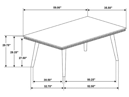 Perkins - Rectangular Dining Table - Dark Brown