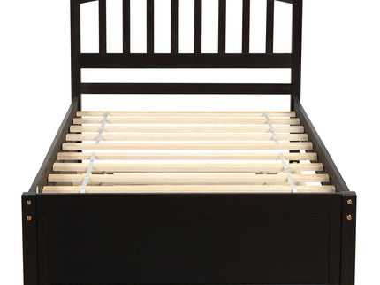 Platform Bed Wood Bed Frame With Trundle
