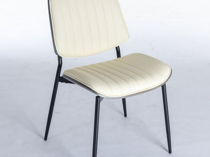 Dining Chairs (Set of 2) Mid-Century Modern Retro Chair With Walnut Bentwood Back Upholstered Seat Metal Legs Adjustable Foot For Kitchen Dining Room Chairs