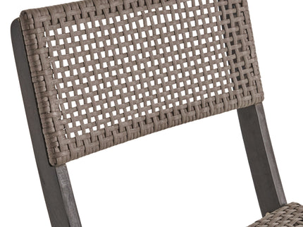 Bistro Foldable Chair With Wicker Backrest