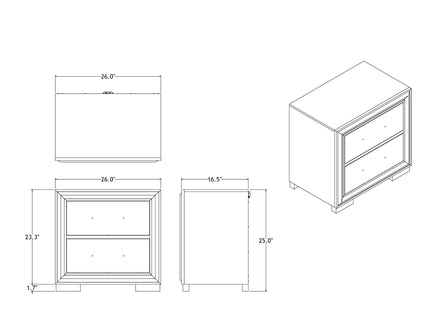 Adelaide - Nightstand With Spacious Storage