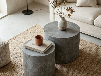 Modern Round Nesting Coffee Table (Set of 2)