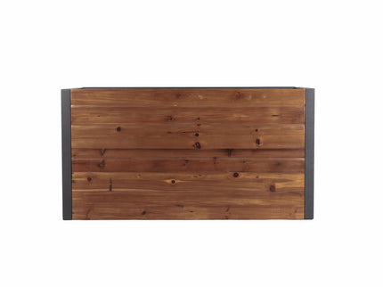 Console Coffee Table With Reclaimed Wood Finish, For Living Room - Natural