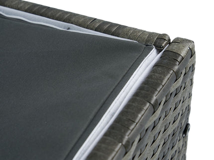 Outdoor Storage Box, Wicker Patio Deck Boxes With Lid, Outdoor Cushion Storage For Kids Toys, Pillows, Towel, Wicker
