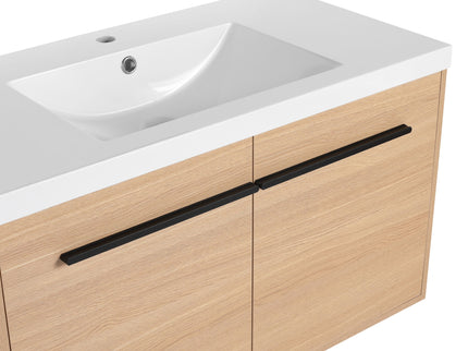 Bathroom Vanity Set With Resin Countertop Sink, 2 Doors