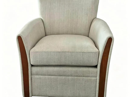 Swivel Accent 360° Rotating Armchair With Turntable Base For Living Room - Cream Beige