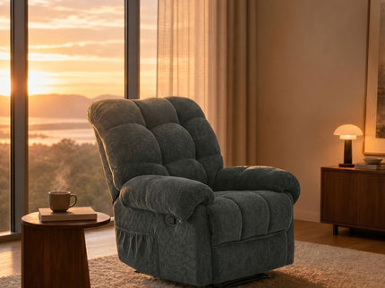 Manual Recliner, Padded Footrest