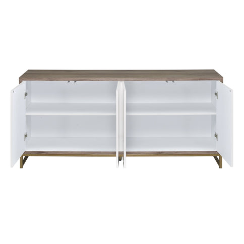 Paavan - Console Cabinet - White / ChampagneChampagne