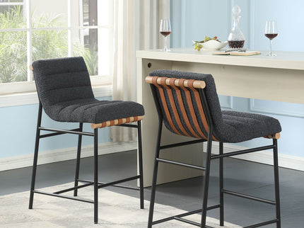 Lahni - 17" Boucle Fabric Counter Height Chair