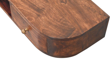 Lunar - Floating Console With 2 Drawer - Chestnut