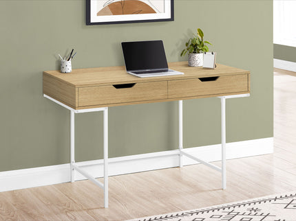Computer Desk For Home Office, Storage Drawers, Marble Look Contemporary & Modern