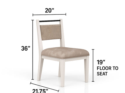 Rope Back Chair - Beige / Carmel