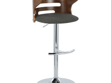 Cosi - Mid Century Modern Adjustable Barstool With Swivel & Rounded T Footrest (Set of 2)