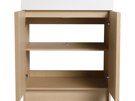 Freestanding Bathroom Vanity With Resin Sink & Soft Close Cabinet Doors