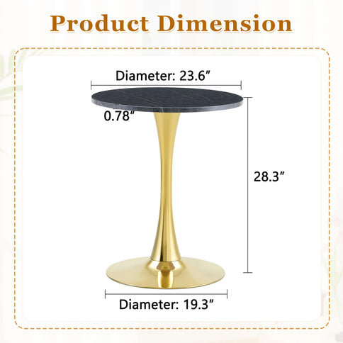 Round Dining Table With Thickened Top For Kitchen