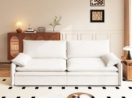 4 Seat Convertible Sleeper Sofa Bed, Modern With Storage