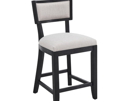 Upholstered Counter Height Bar Stools With Comfy Back (Set of 2)