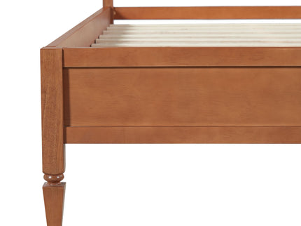 Classic Platform Bed Frame With Panel Headboard