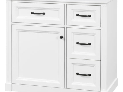 Modern Bathroom Vanity With Sink, 4 Drawers, Soft-Close Door, Adjustable Shelf