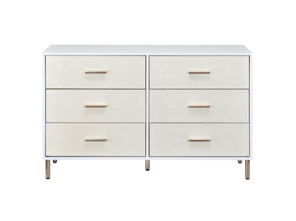 Myles - Dresser - White Champagne / Gold