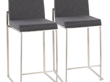 Fuji - Contemporary High Back Counter Stool, Functional Design
