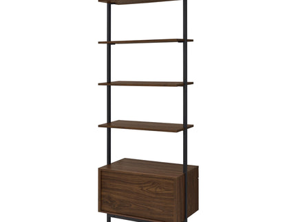 Wendell - 4 Shelf Storage Wall Bookshelf - Walnut