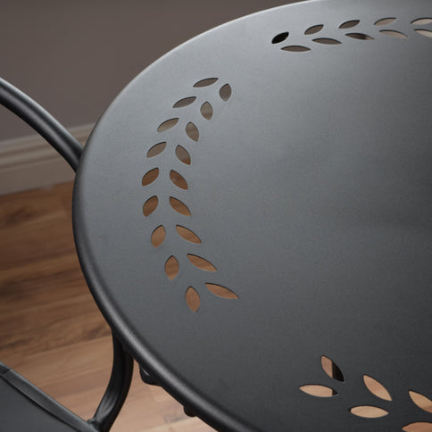 Ambrosia - 3 Piece Bistro Set With Leaf Motifs Top And Seat