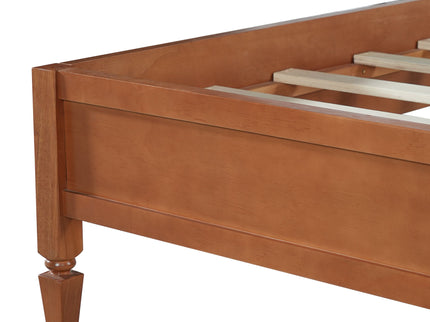 Classic Platform Bed Frame With Panel Headboard