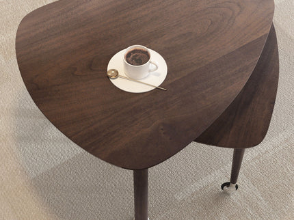 360 Degree Rotatable Coffee Table With Solid Legs