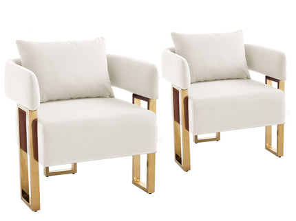 Modern Classic Design Decorative Chair Teddy Fleece Upholstered And Metal Foot